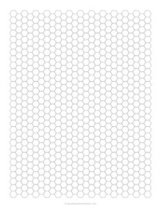 5 mm Hexagon Graph Paper