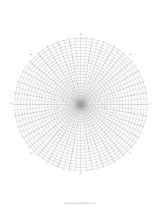 Polar Graph Paper (5 Degree Divisions)
