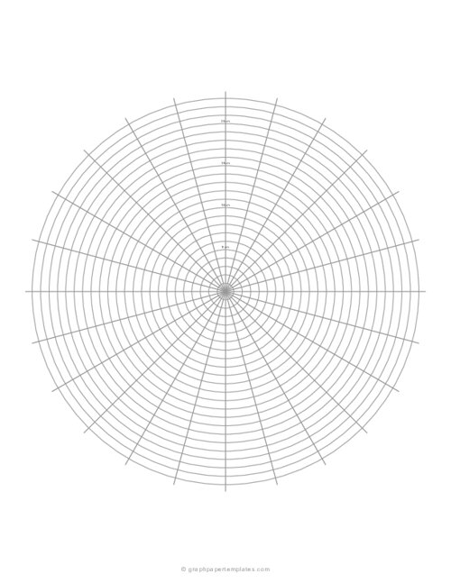Centimeter Polar Graph Paper