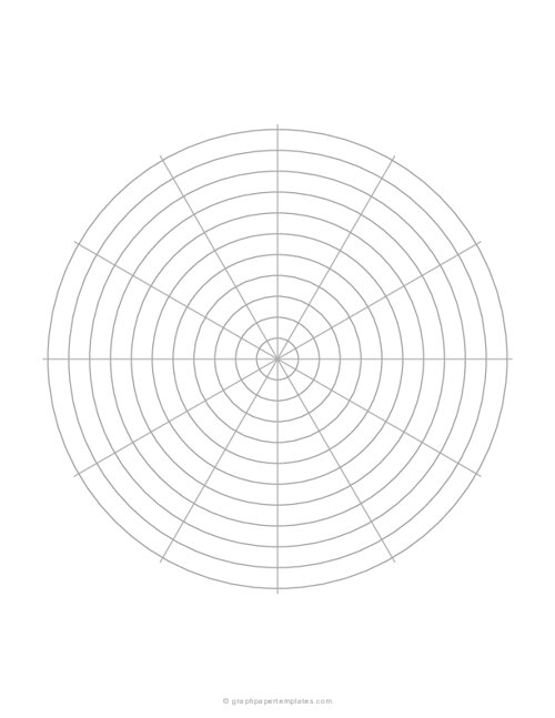 Minimalist Blank Polar Graph Paper