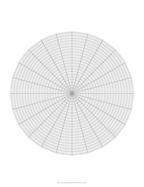 Polar Graph Paper (1 Unit Circles)