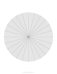 Polar Graph Paper (1 Unit Circles)