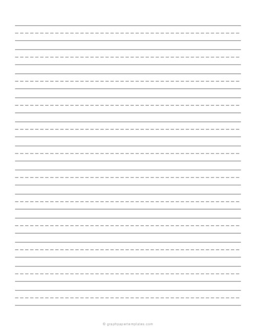 1/2 Handwriting Paper