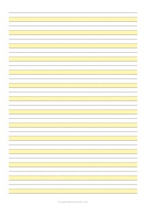 1/2 Highlighted Handwriting Paper (A4)