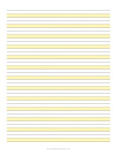 1/2 Highlighted Handwriting Paper