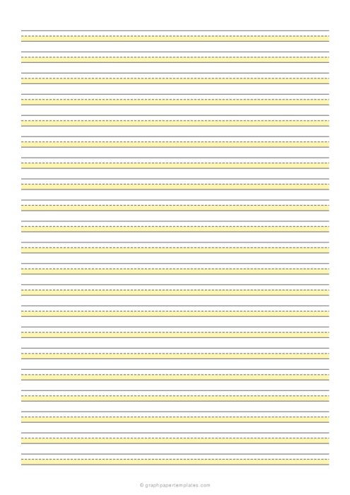 1/4 Highlighted Handwriting Paper (A4)