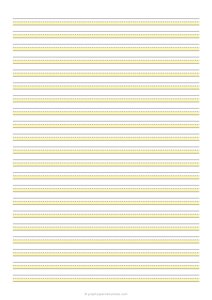 1/4 Highlighted Handwriting Paper (A4)