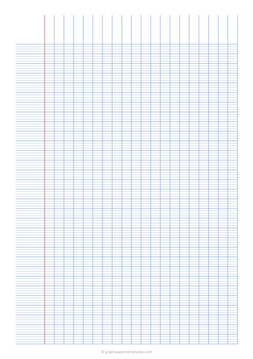 Seyès French Ruled Paper (2 mm / 8 mm) - (A4)