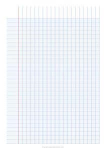 Seyès French Ruled Paper (2 mm / 8 mm) - (A4)