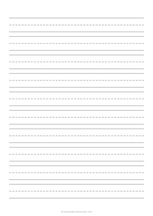3/4 Handwriting Paper (A4)
