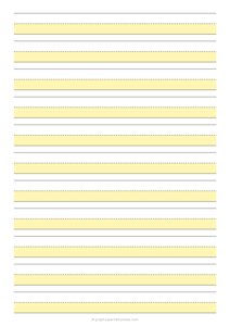 3/4 Highlighted Handwriting Paper (A4)