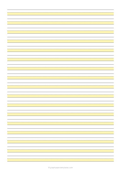 3/8 Highlighted Handwriting Paper (A4)