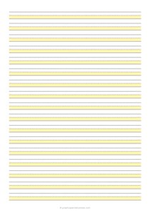 3/8 Highlighted Handwriting Paper (A4)