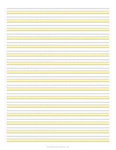3/8 Highlighted Handwriting Paper
