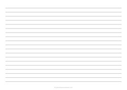 3/8 Lined Paper (A4) - Landscape