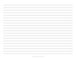 3/8 Lined Paper - Landscape