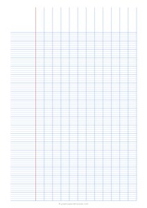 Enlarged French Ruled Paper (3mm / 12mm) - (A4)