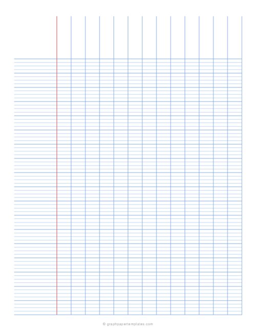 Enlarged French Ruled Paper (3mm / 12mm)