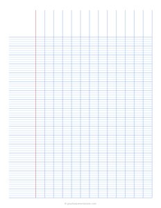 Enlarged French Ruled Paper (3mm / 12mm)