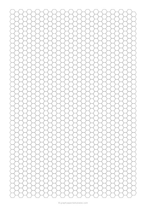 4 mm Hexagon Graph Paper (A4)