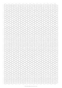 4 mm Hexagon Graph Paper (A4)