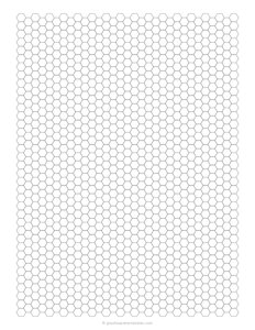 4 mm Hexagon Graph Paper