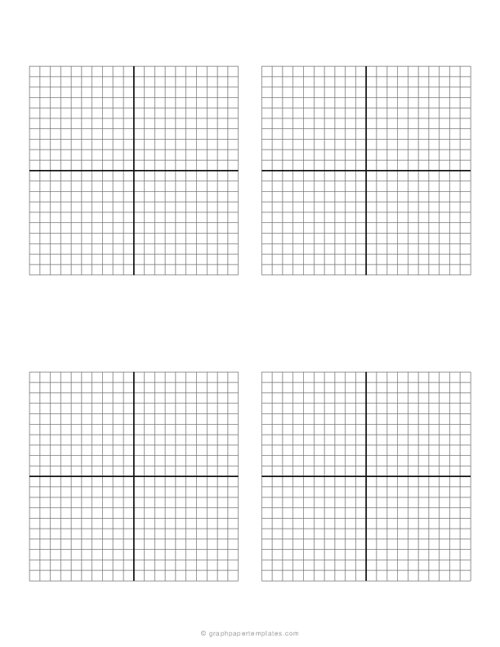 4 Blank Coordinate Graphs