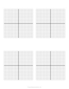 4 Blank Coordinate Graphs