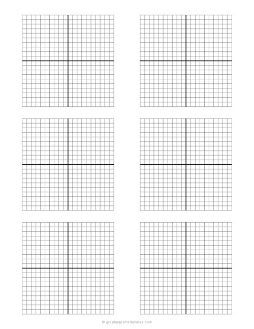 6 Blank Coordinate Graphs