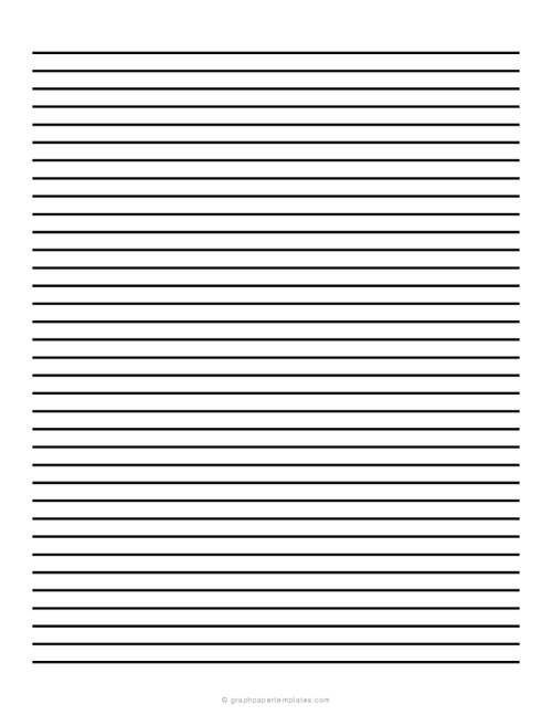 7 mm Low Vision Dark Lined Paper