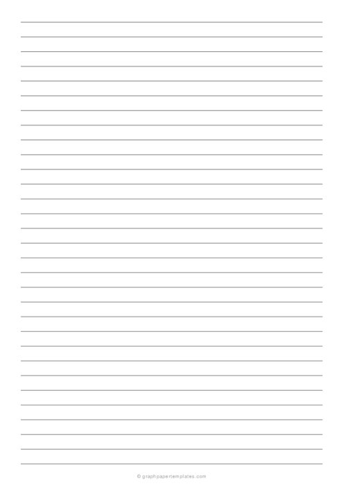 9 mm Lined Paper (A4)