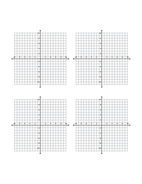 4 Coordinate Graphs Per Page