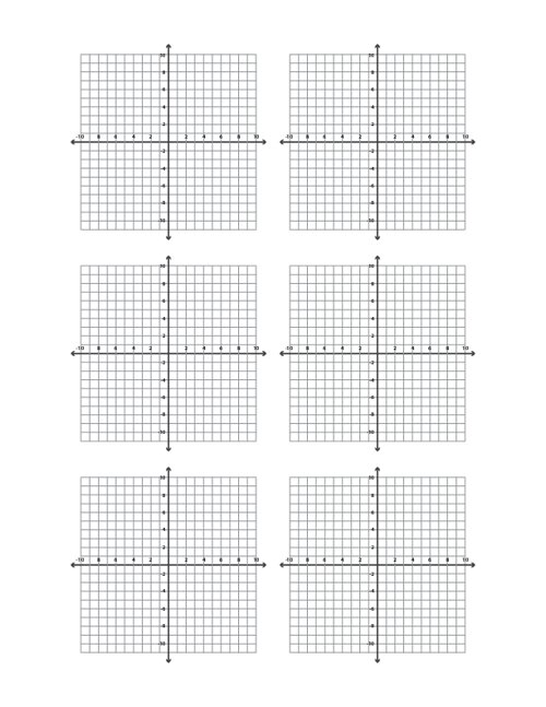 6 Coordinate Graphs Per Page