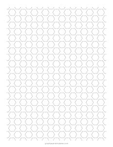 Kikko Sashiko Pattern - Tortoiseshell Hexagons