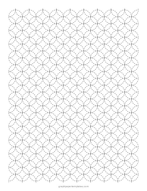 Shippo Sashiko Pattern - Seven Treasures